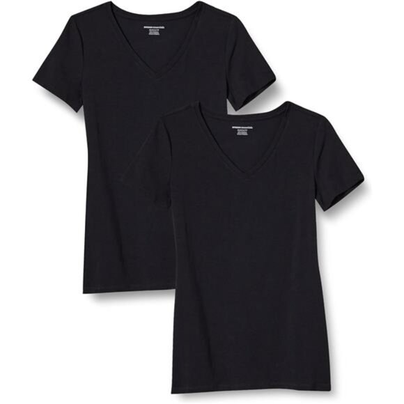 Essentials Women's Classic-Fit Short-Sleeve V-Neck T-Shirt, Multipacks - Picture 1 of 8